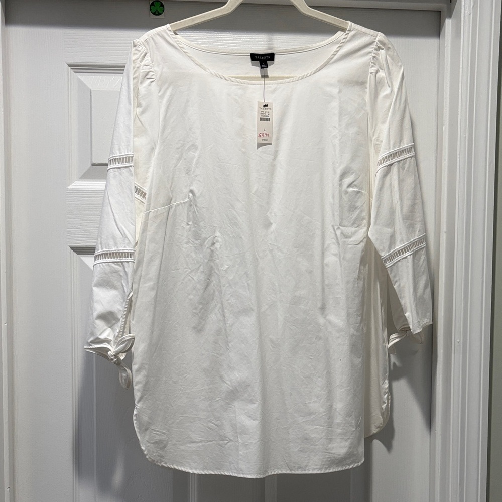 Talbots Cream Women's Blouse